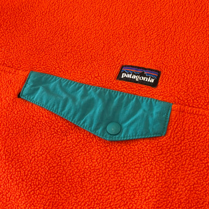 FA13 Patagonia パタゴニア スナップT シンチラ フリース プルオーバー オレンジ ターコイズ (L) /C0226F-SO