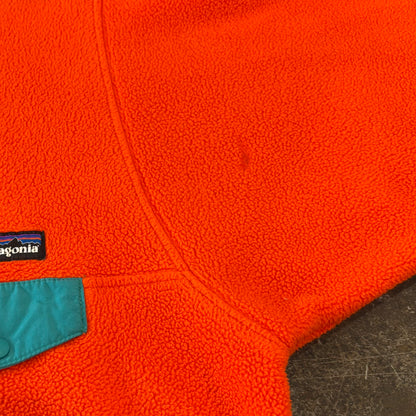 FA13 Patagonia パタゴニア スナップT シンチラ フリース プルオーバー オレンジ ターコイズ (L) /C0226F-SO