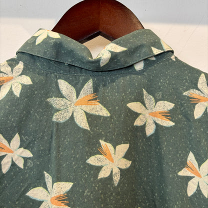00's Volcom フローラル柄 レギュラーカラー半袖シャツ (XL)/B3060S-SO