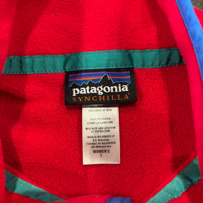 FA13 WOMEN'S Patagonia パタゴニア スナップT シンチラ フリース  赤 ピンク (L) /C0219F-SO