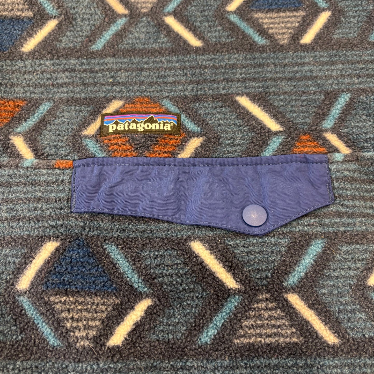 FA17 Patagonia パタゴニア スナップT シンチラ フリース  総柄 ネイビー (XL) /C0225F-SO