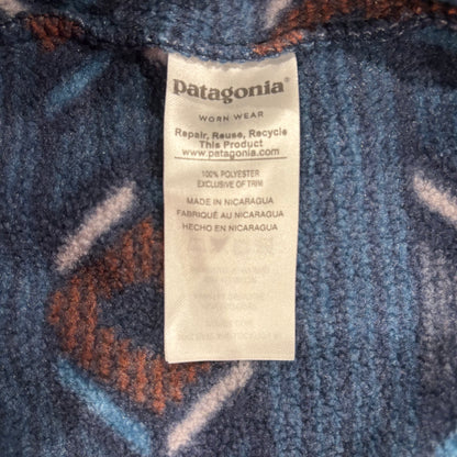 FA17 Patagonia パタゴニア スナップT シンチラ フリース  総柄 ネイビー (XL) /C0225F-SO