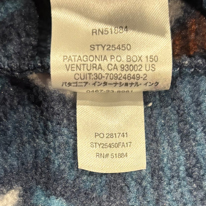 FA17 Patagonia パタゴニア スナップT シンチラ フリース  総柄 ネイビー (XL) /C0225F-SO