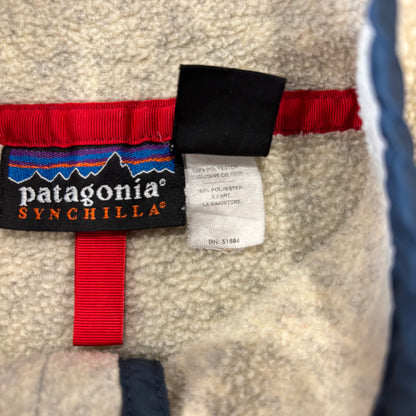 90's Patagonia パタゴニア スナップTシンチラ フリース  アイボリー (M) /C0215F-SO