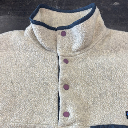90's Patagonia パタゴニア スナップTシンチラ フリース  アイボリー (M) /C0215F-SO