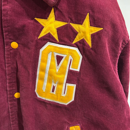 80's WEST WIND corduroy varsity jacket コーデュロイ スタジャン ワインレッド (XXL)/A8951J-SO