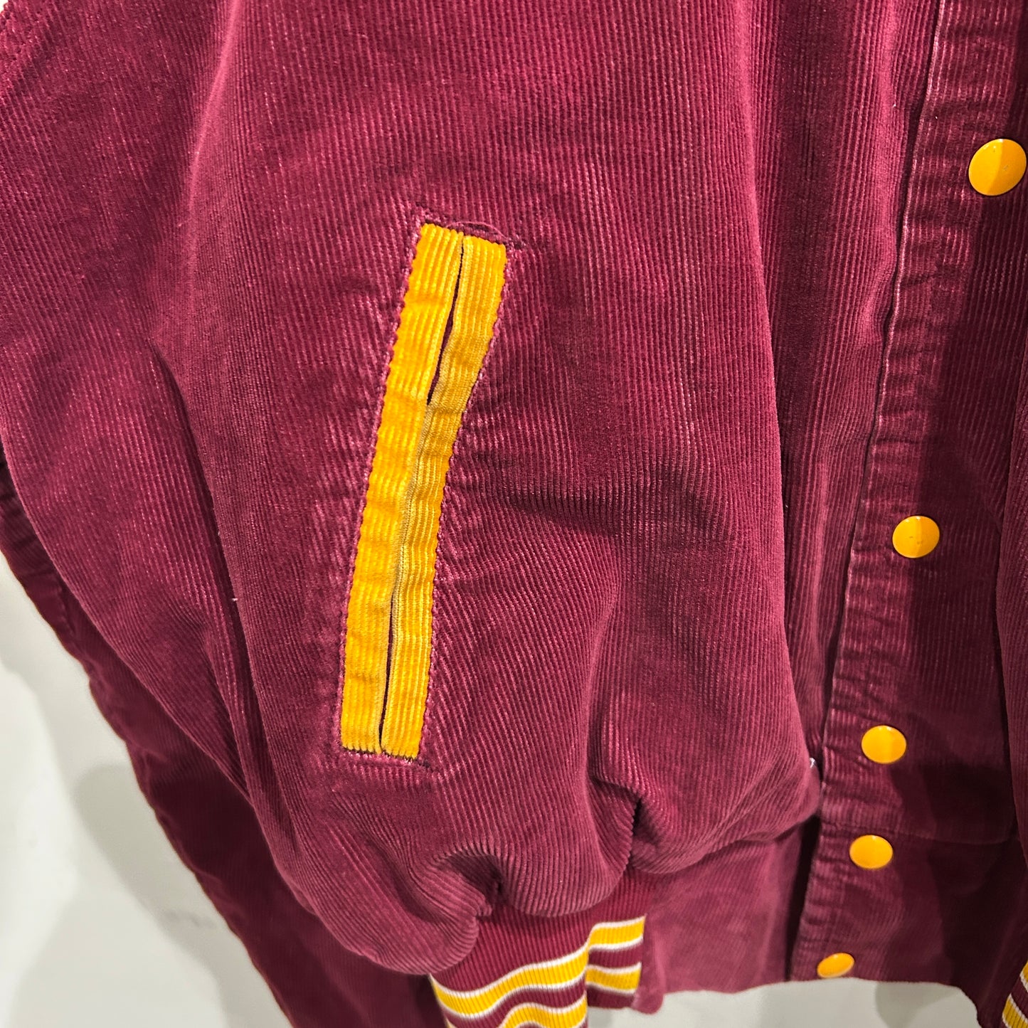 80's WEST WIND corduroy varsity jacket コーデュロイ スタジャン ワインレッド (XXL)/A8951J-SO