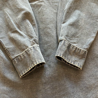 00's Ralph Lauren ラルフローレン コットン ワークシャツ グレー (M)/B2912SH-SO
