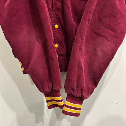 80's WEST WIND corduroy varsity jacket コーデュロイ スタジャン ワインレッド (XXL)/A8951J-SO
