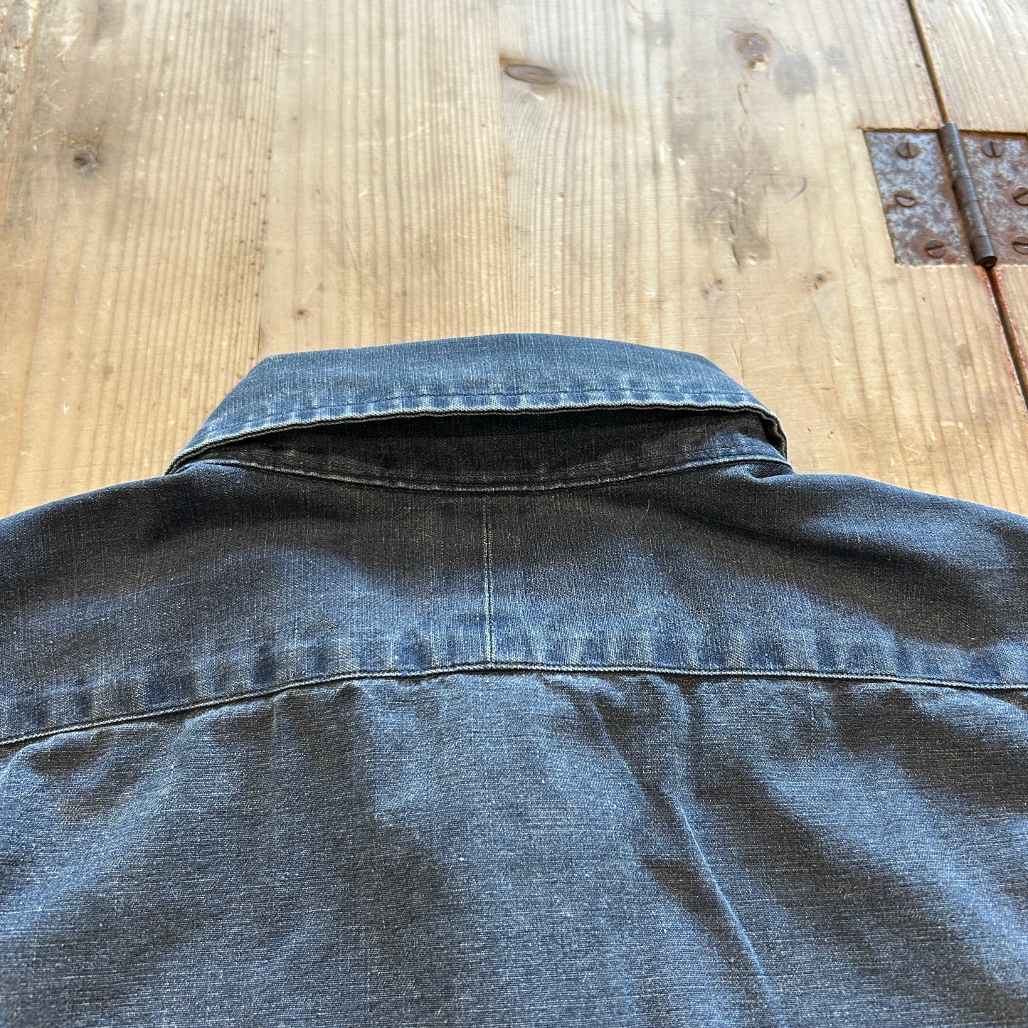 00's Ralph Lauren ラルフローレン コットン ワークシャツ グレー (M)/B2912SH-SO
