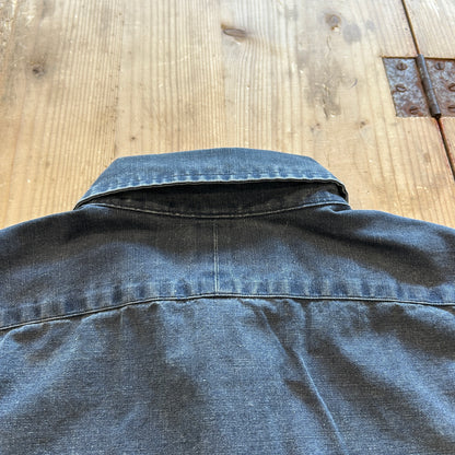 00's Ralph Lauren ラルフローレン コットン ワークシャツ グレー (M)/B2912SH-SO