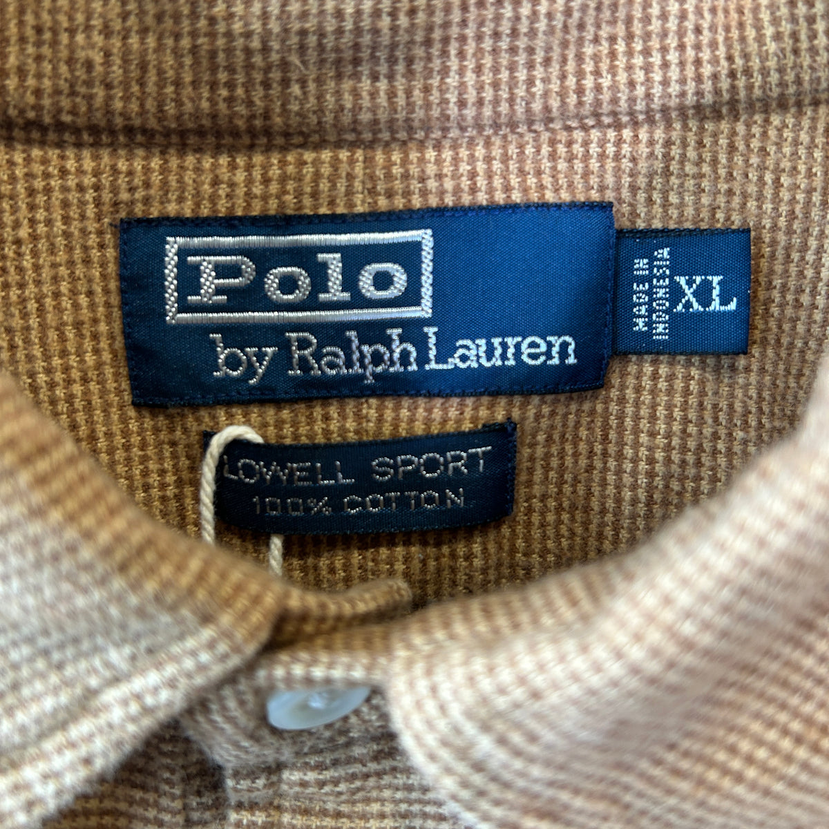 90's Polo by Ralph Lauren ラルフ "Lowell Sport" コットンネルシャツ(XL)/C1487SH-SO