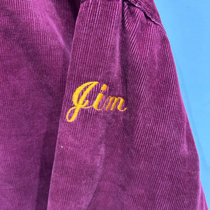 80's WEST WIND corduroy varsity jacket コーデュロイ スタジャン ワインレッド (XXL)/A8951J-SO