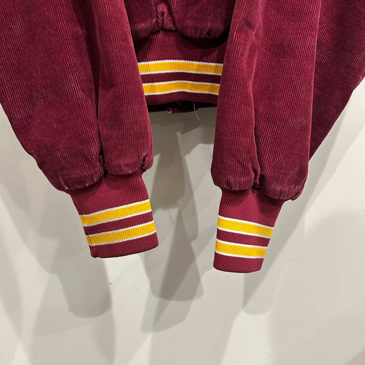 80's WEST WIND corduroy varsity jacket コーデュロイ スタジャン ワインレッド (XXL)/A8951J-SO