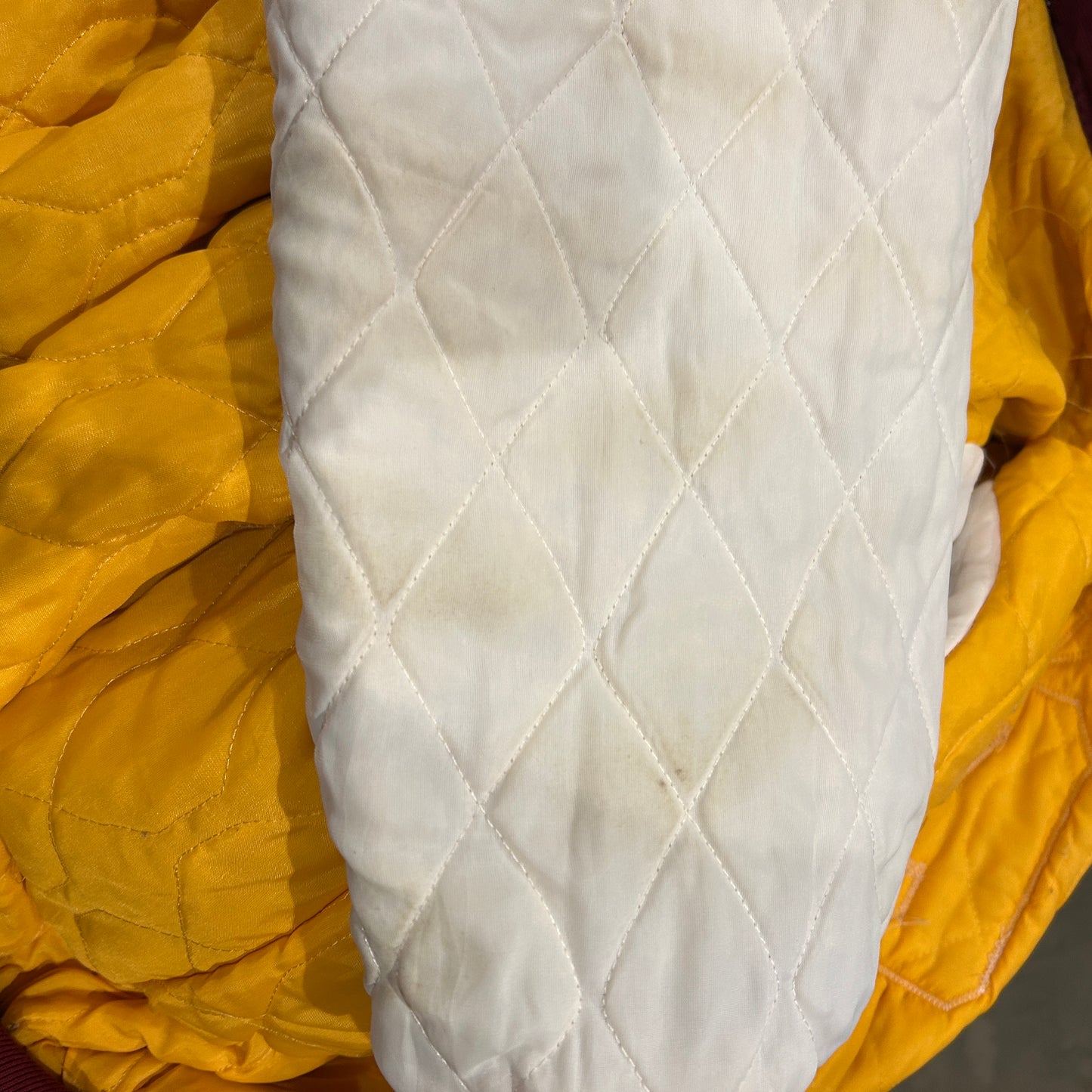 80's WEST WIND corduroy varsity jacket コーデュロイ スタジャン ワインレッド (XXL)/A8951J-SO