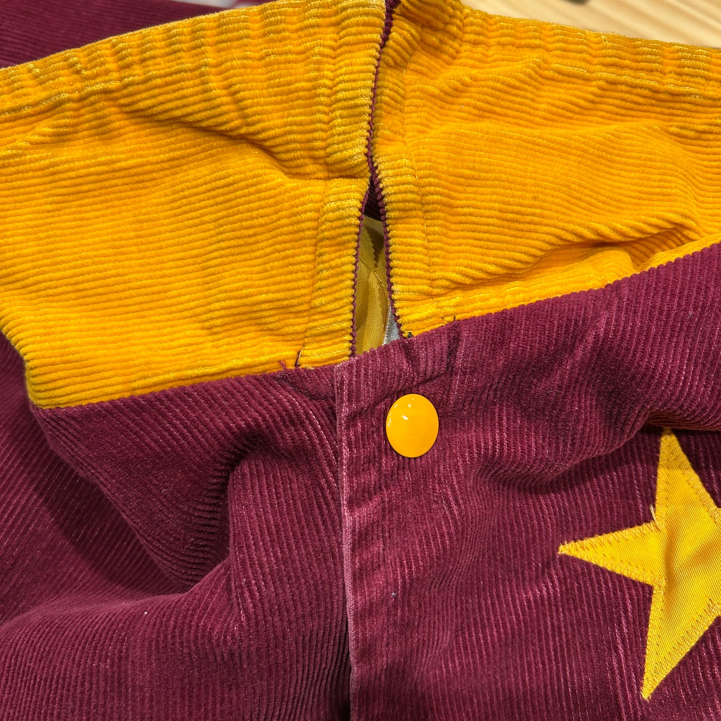 80's WEST WIND corduroy varsity jacket コーデュロイ スタジャン ワインレッド (XXL)/A8951J-SO