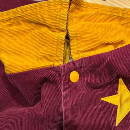 80's WEST WIND corduroy varsity jacket コーデュロイ スタジャン ワインレッド (XXL)/A8951J-SO