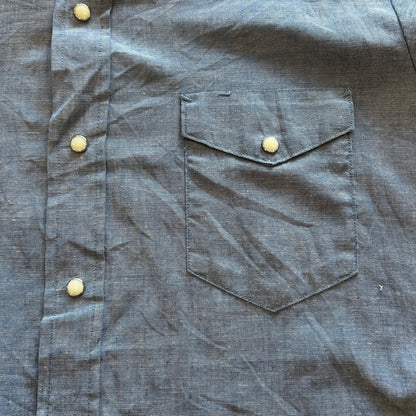80's~ RED KAP ”DURABLE PRESS” ウエスタンシャツ ライトブルー (L)/B2953SH-SO