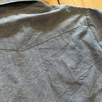 80's~ RED KAP ”DURABLE PRESS” ウエスタンシャツ ライトブルー (L)/B2953SH-SO