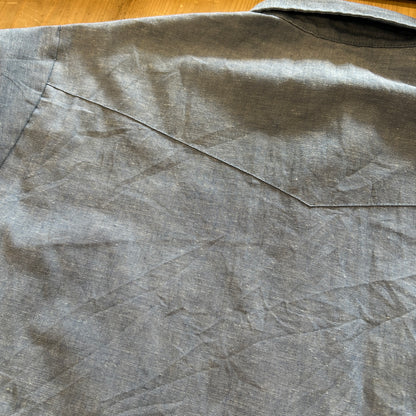 80's~ RED KAP ”DURABLE PRESS” ウエスタンシャツ ライトブルー (L)/B2953SH-SO