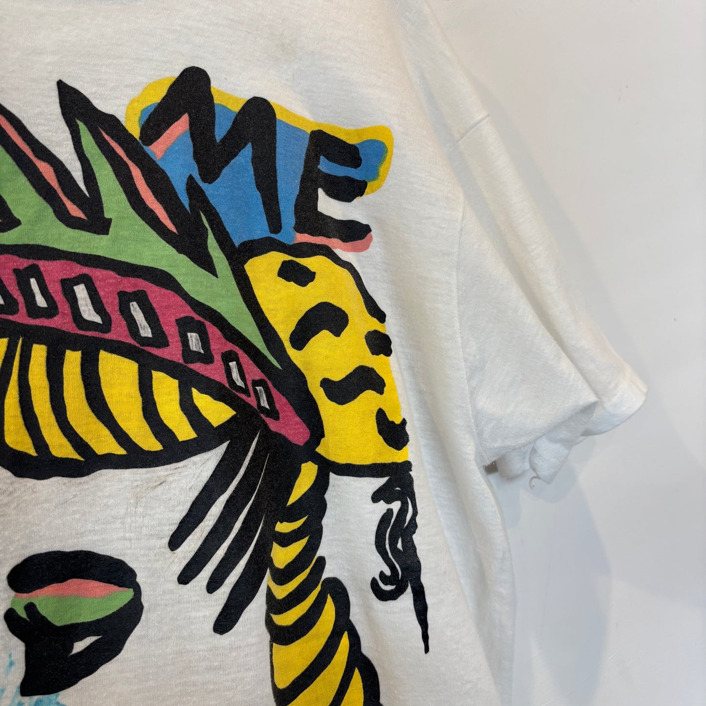 90's "SAVE ME" アートTシャツ 白(サイズ不明)/B2194T-SO