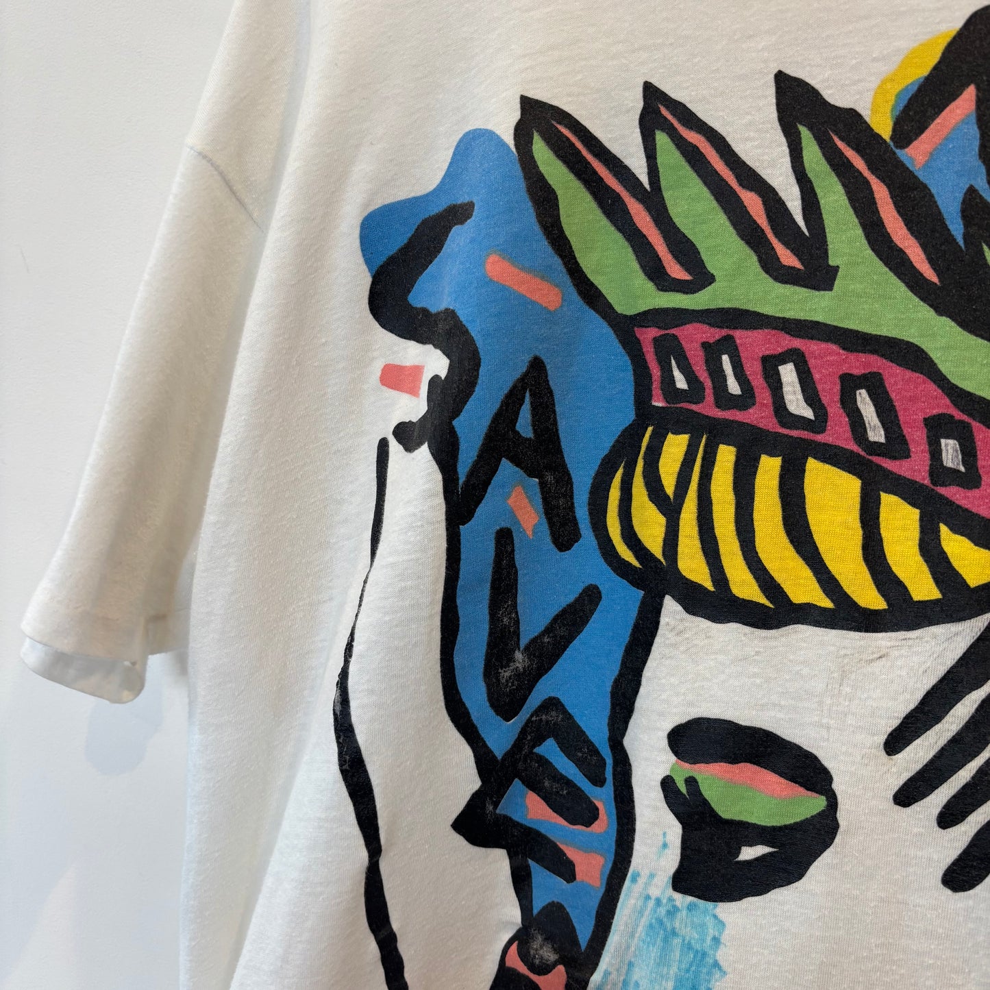 90's "SAVE ME" アートTシャツ 白(サイズ不明)/B2194T-SO
