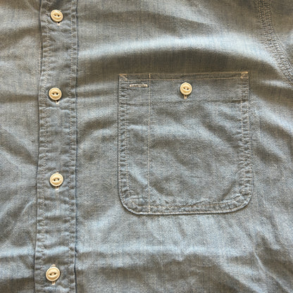 90's Polo by Ralph Lauren シャンブレーシャツ ライトブルー (L)/A7773SH-SO