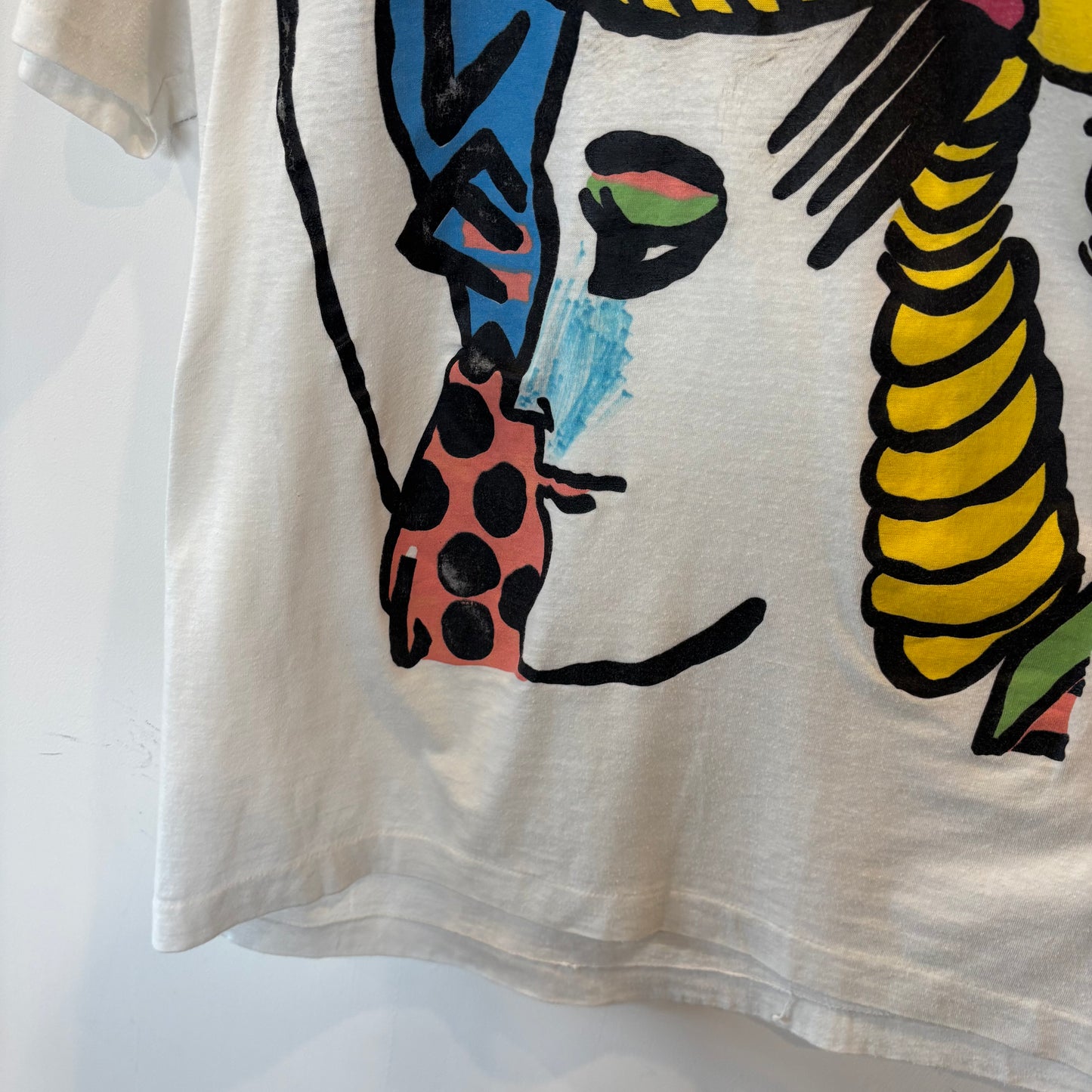 90's "SAVE ME" アートTシャツ 白(サイズ不明)/B2194T-SO