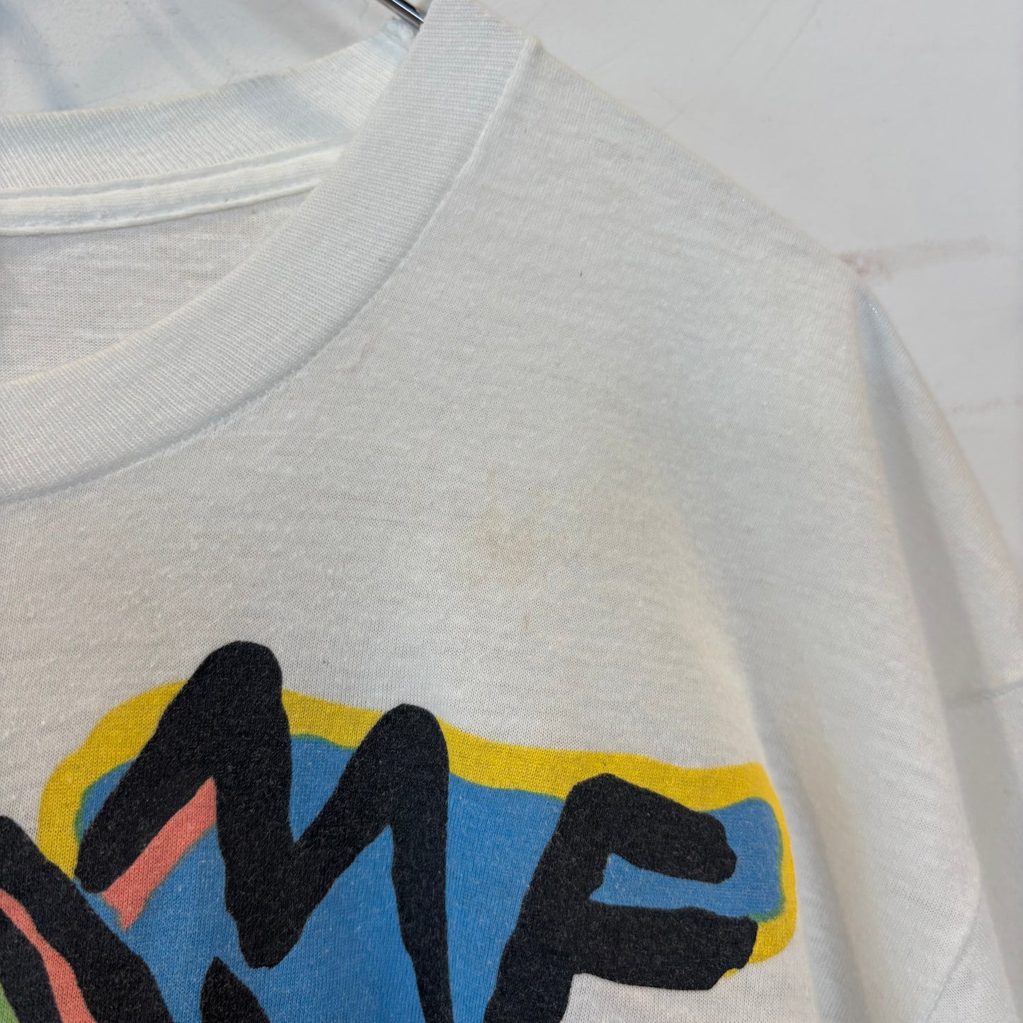 90's "SAVE ME" アートTシャツ 白(サイズ不明)/B2194T-SO