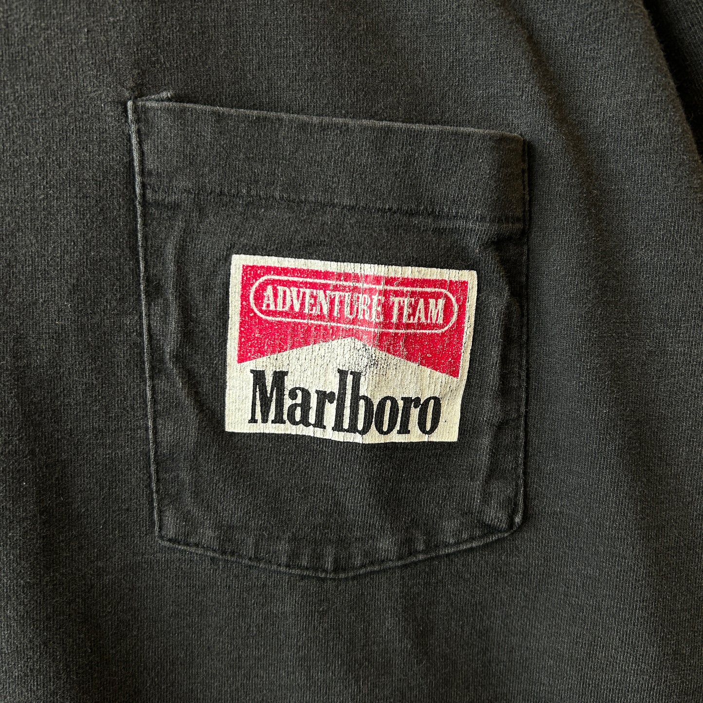 90's Marlboro マルボロ "SNAKE PASS" 企業Tシャツ 黒(Adult One Size)/0820T-SO