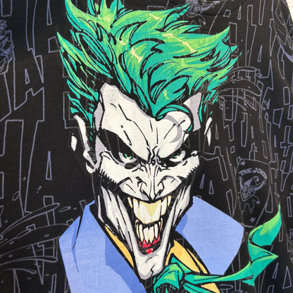 00's DCコミックス BATMAN ジョーカー プリント 総柄キャラクターTシャツ 黒(XXL)/B3068T-SO