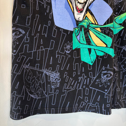 00's DCコミックス BATMAN ジョーカー プリント 総柄キャラクターTシャツ 黒(XXL)/B3068T-SO