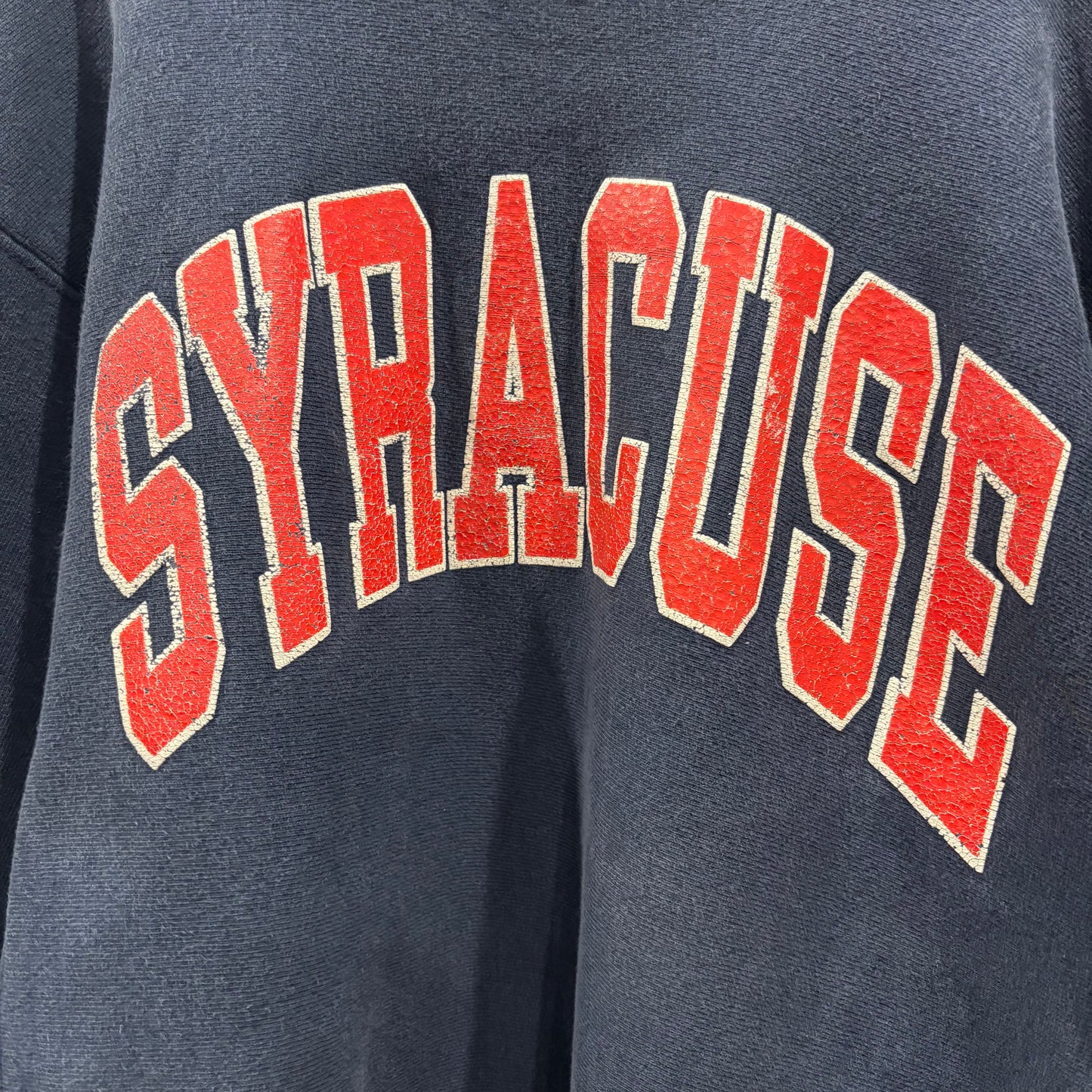 90's Champion Reverse Weave Syracuse リバースウィーブ カレッジスウェット 紺 (L)/C0244DS-SO