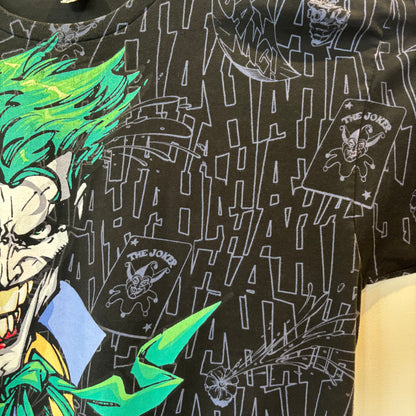 00's DCコミックス BATMAN ジョーカー プリント 総柄キャラクターTシャツ 黒(XXL)/B3068T-SO