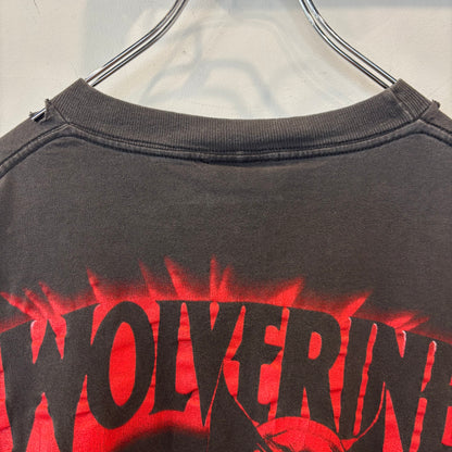 00's MARVELコミックス X-MEN ウルヴァリン プリントTシャツ 黒(サイズ不明)/B3070T-SO