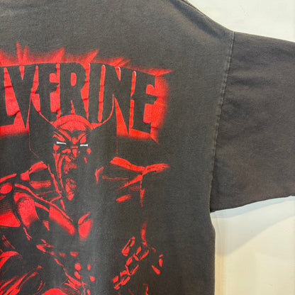 00's MARVELコミックス X-MEN ウルヴァリン プリントTシャツ 黒(サイズ不明)/B3070T-SO