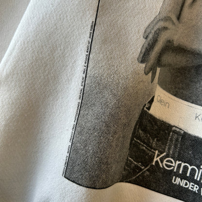 90's Kermit Clein カーミット CK カルバンクライン パロディースウェット 白/A9334S-SO