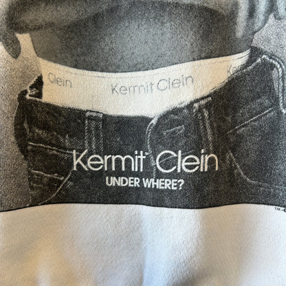 90's Kermit Clein カーミット CK カルバンクライン パロディースウェット 白/A9334S-SO