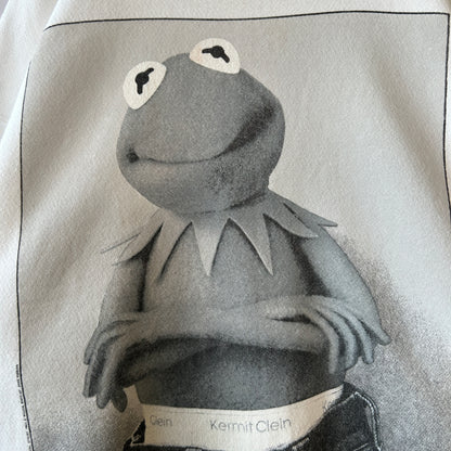 90's Kermit Clein カーミット CK カルバンクライン パロディースウェット 白/A9334S-SO