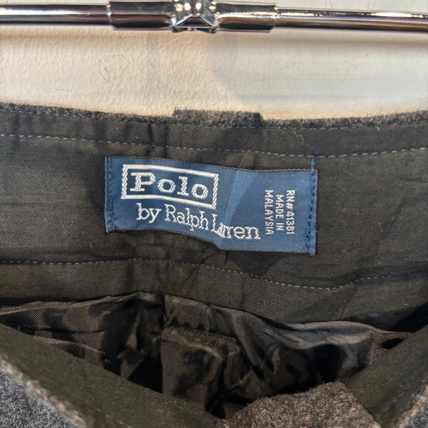 00's Polo by Ralph Lauren ラルフローレン ウール ブレンドカーゴパンツ 黒 (34×30)/A9030P-SO