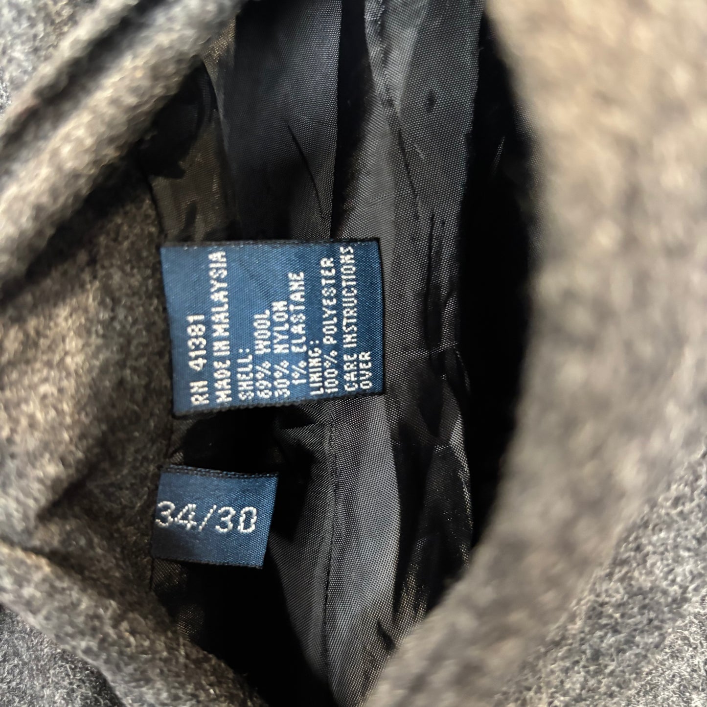 00's Polo by Ralph Lauren ラルフローレン ウール ブレンドカーゴパンツ 黒 (34×30)/A9030P-SO