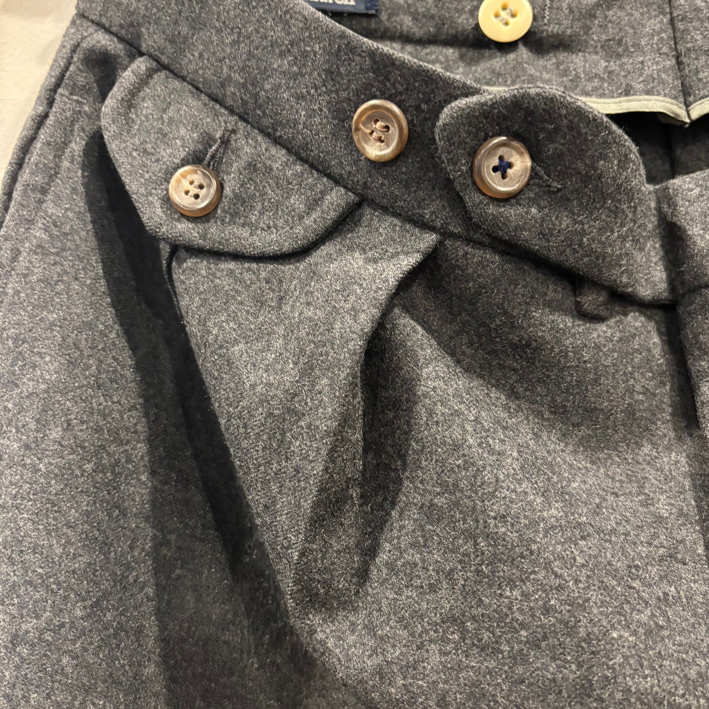 90's Polo by Ralph Lauren ラルフローレン ウールスラックス 黒 (サイズ不明)/A9257P-SO
