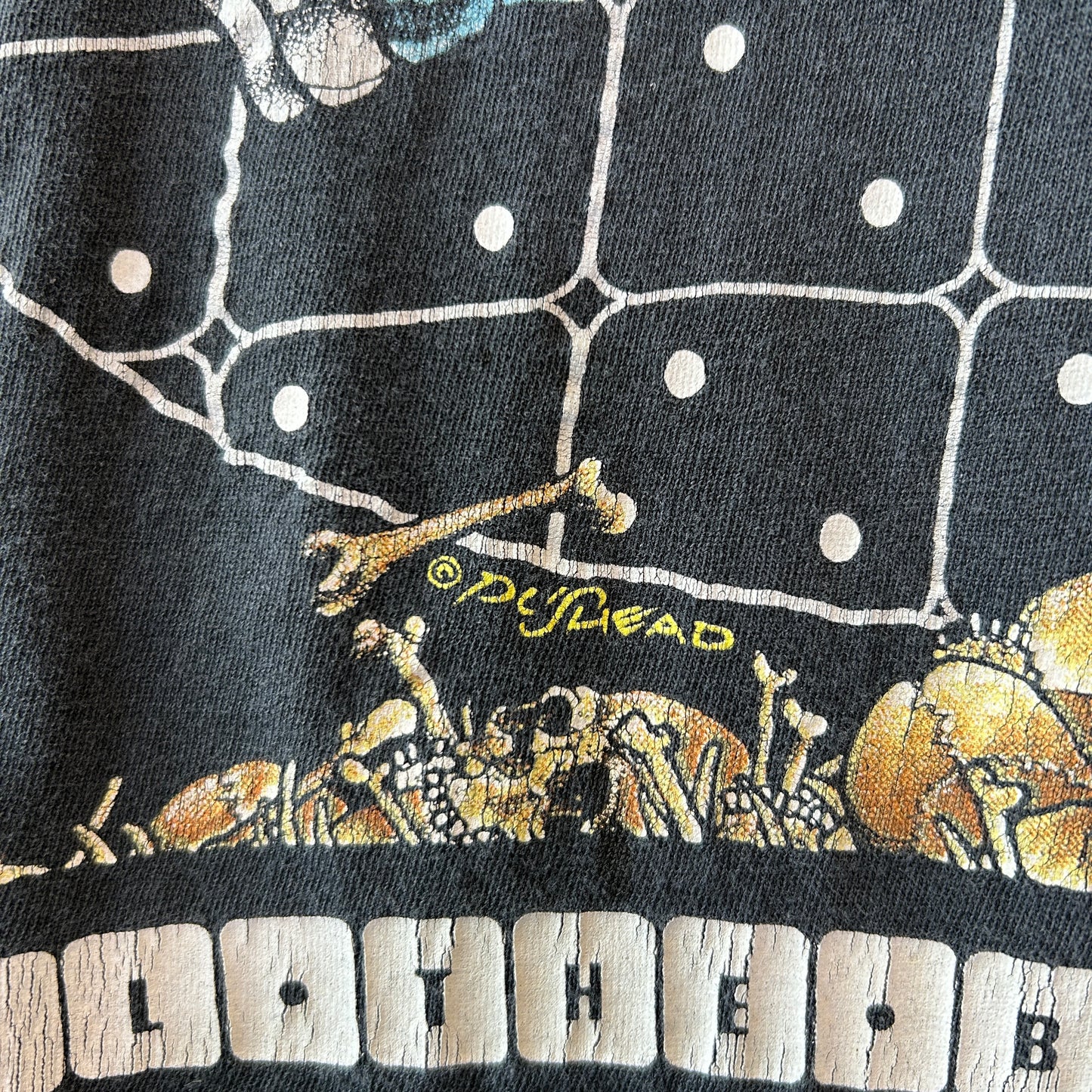 90's Rush ”Roll The Bones" ツアーT Pushead バンドTシャツ 黒/C0512T-SO