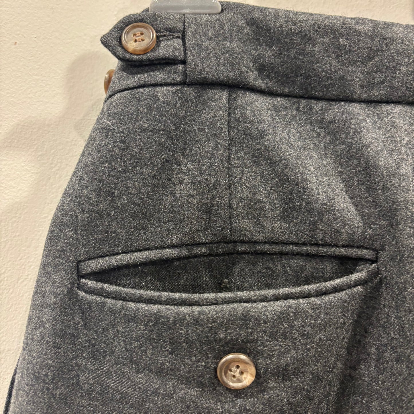 90's Polo by Ralph Lauren ラルフローレン ウールスラックス 黒 (サイズ不明)/A9257P-SO