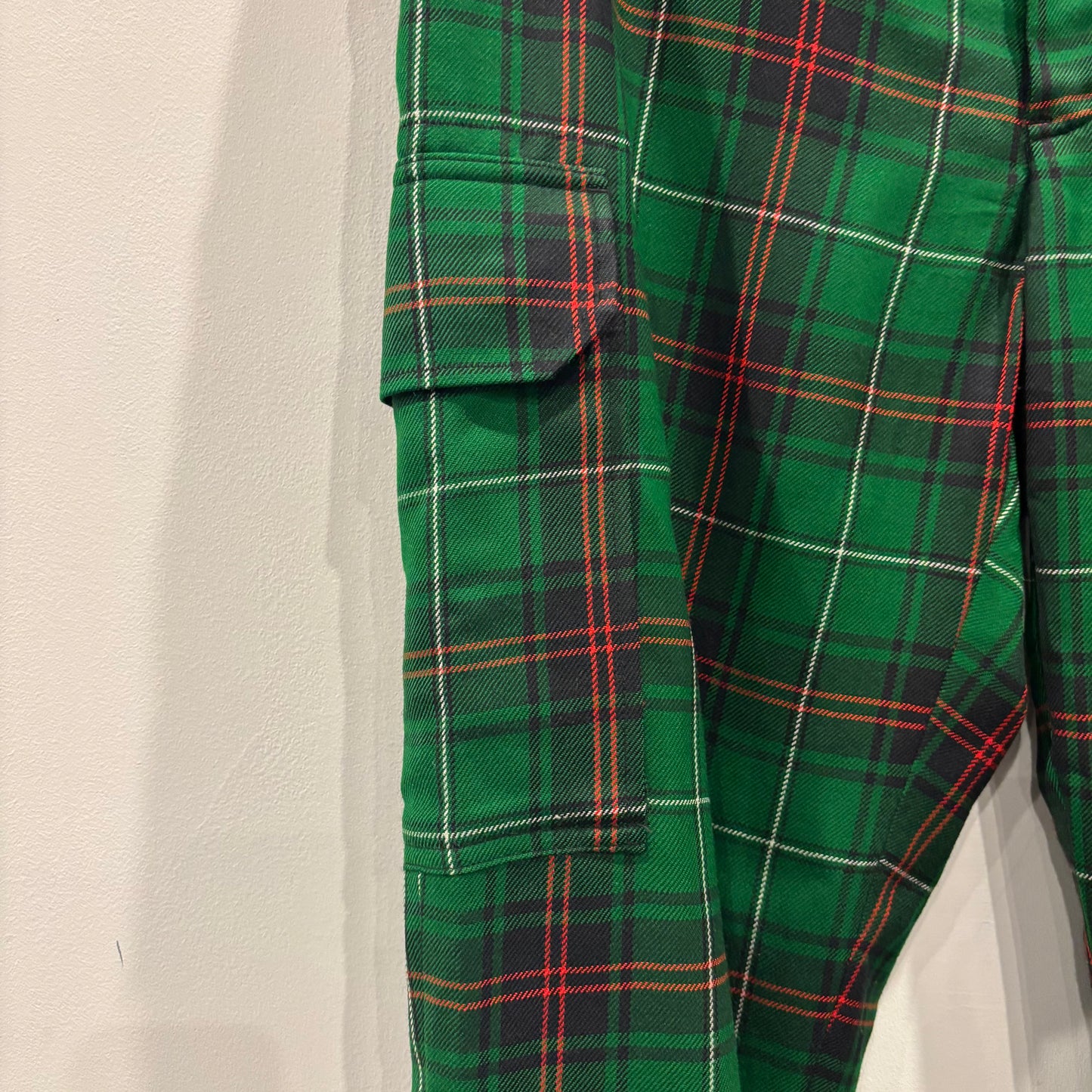 00's Polo by Ralph Lauren ラルフローレン タータンチェック カーゴパンツ 緑赤黒 (38×32)/A9041P-SO