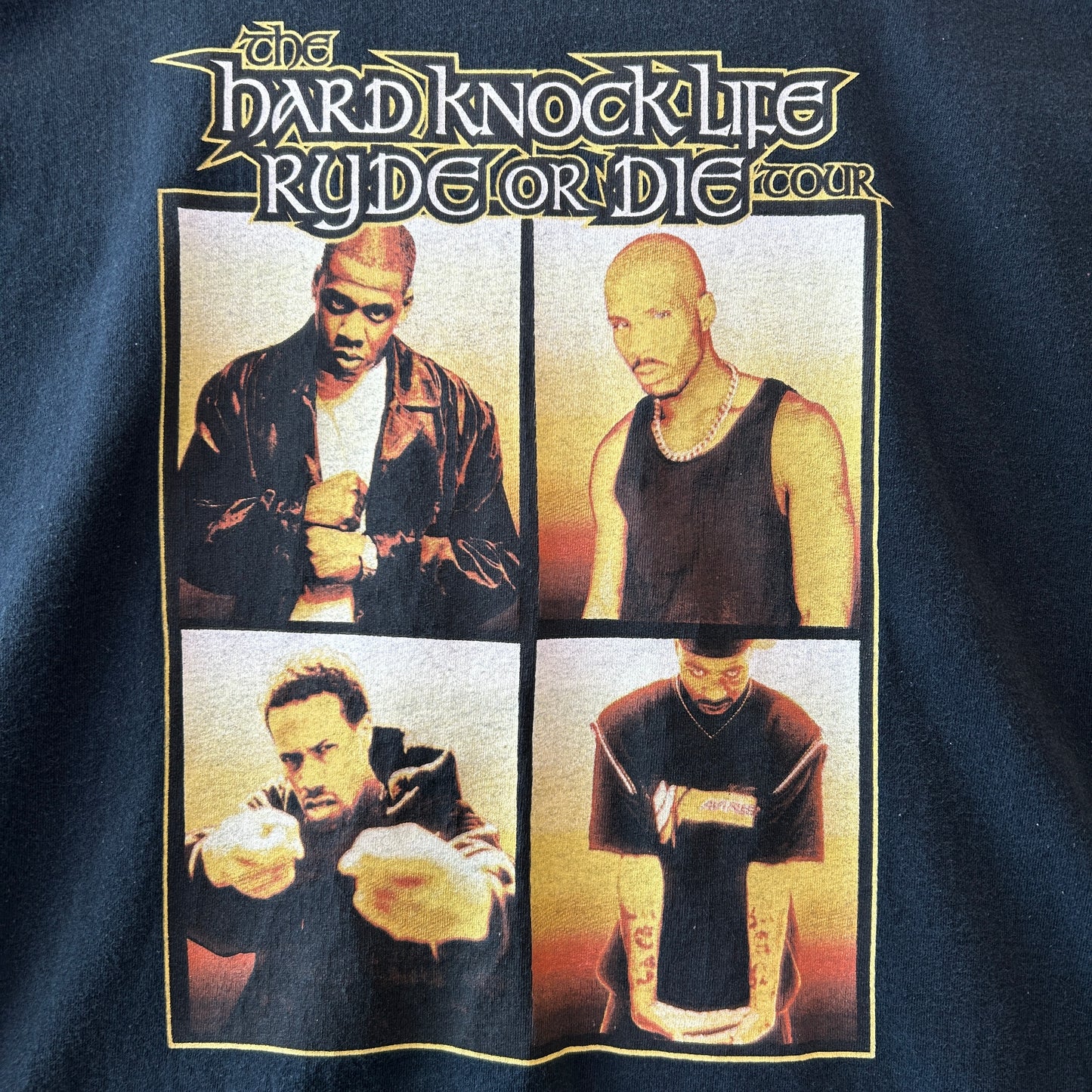 90's JAY-Z "Hard Knock Life Ryde or Die"ツアーTシャツ ラップT anvil 黒(XL)/C0824T-SO