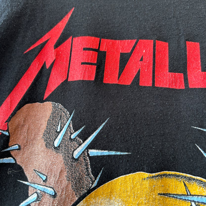 80's Metallica メタリカ Pushead Damage inc ツアーT バンドTシャツ 黒 CHED(XL)/C0284T-SO