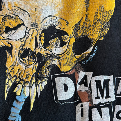80's Metallica メタリカ Pushead Damage inc ツアーT バンドTシャツ 黒 CHED(XL)/C0284T-SO