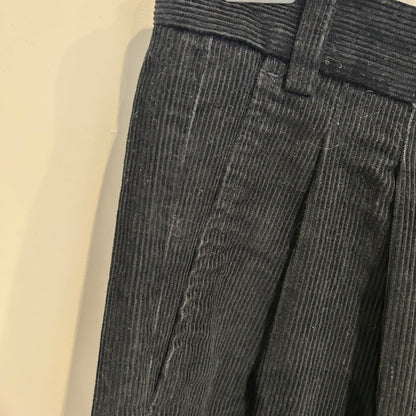 00's preswick&moore タック入り コーデュロイパンツ 黒 (w34)/B4415P-SO