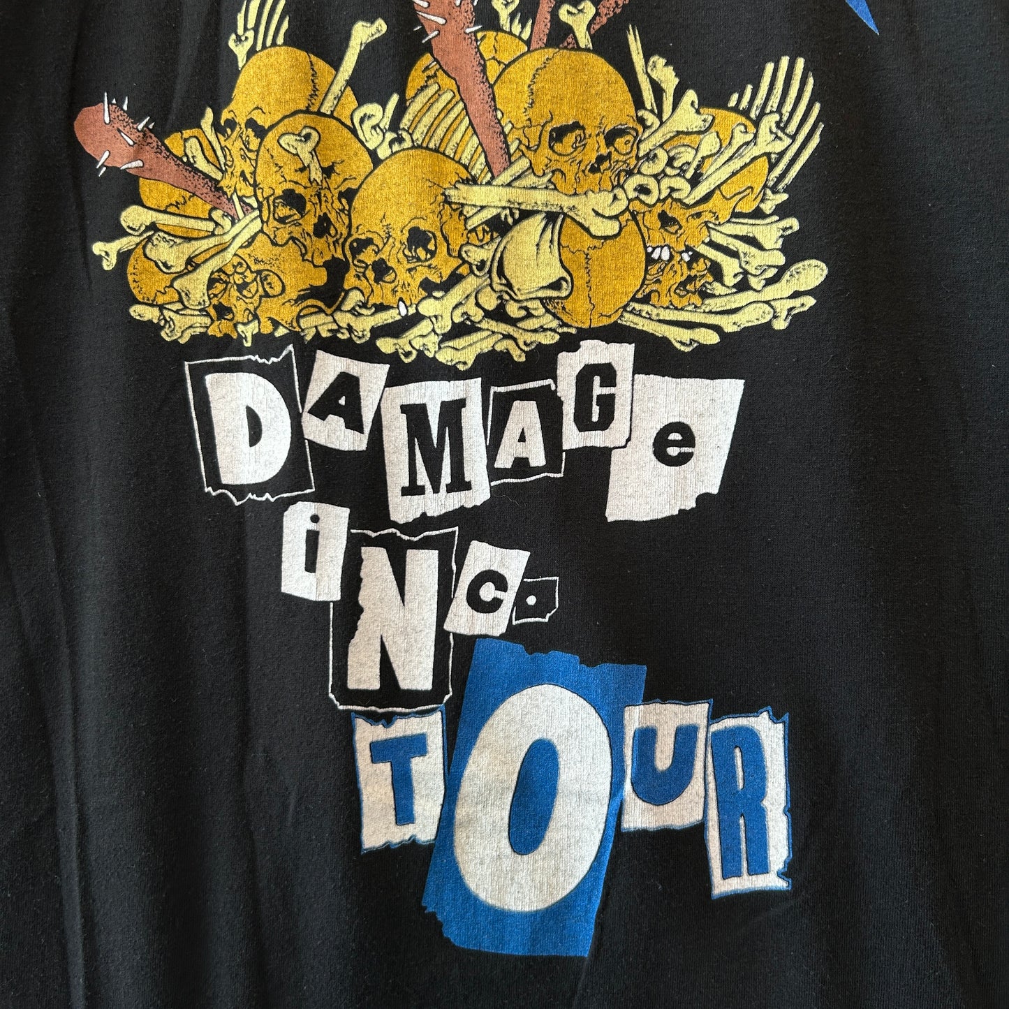 80's Metallica メタリカ Pushead Damage inc ツアーT バンドTシャツ 黒 CHED(XL)/C0284T-SO